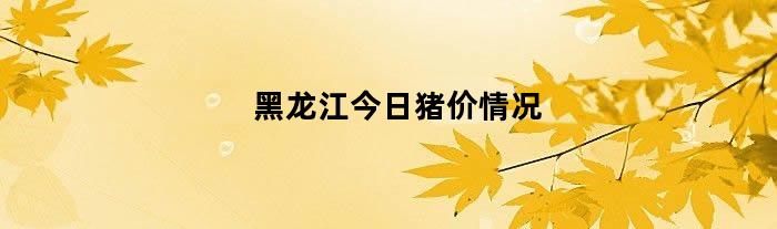 黑龙江今日猪价情况