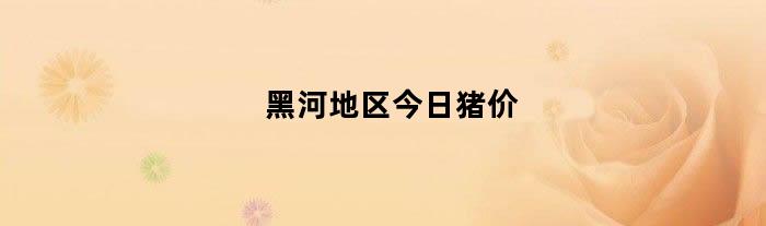 黑河地区今日猪价