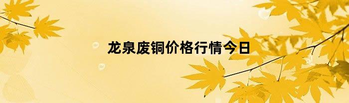 龙泉废铜价格行情今日