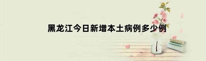 黑龙江今日新增本土病例多少例