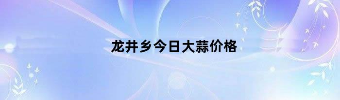 龙井乡今日大蒜价格