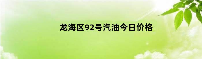 龙海区92号汽油今日价格