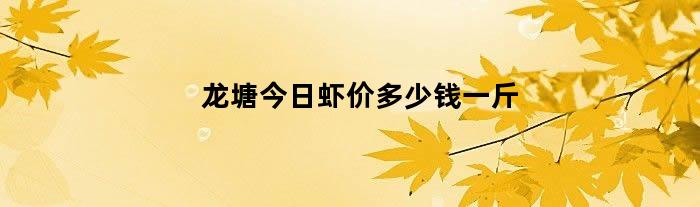 龙塘今日虾价多少钱一斤