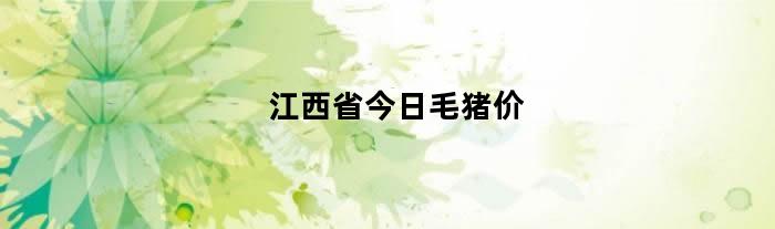 江西省今日毛猪价