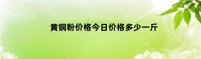 黄铜粉价格今日价格多少一斤