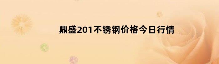 鼎盛201不锈钢价格今日行情