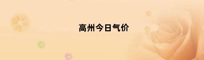 高州今日气价