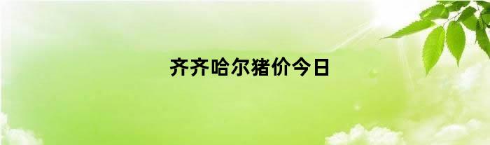 齐齐哈尔猪价今日