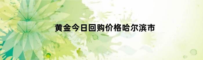 黄金今日回购价格哈尔滨市