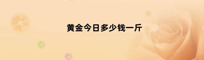 黄金今日多少钱一斤